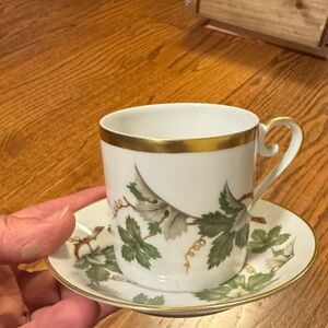 Hackefors porcelain demitasse espresso tea cup and saucer